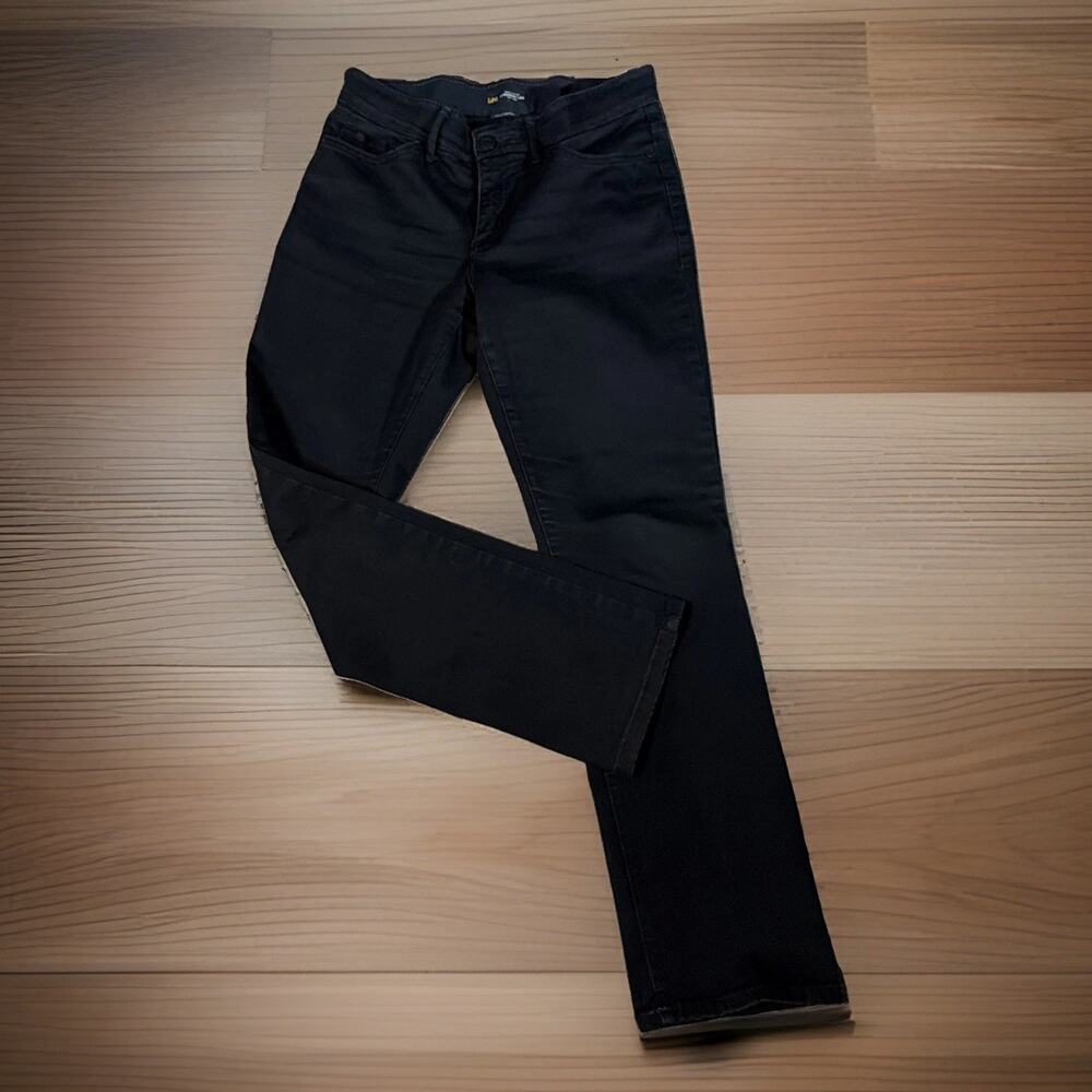 Lee Sz 6 Black Straight Leg Jeans Flex Motion Grunge Skater Indie Streetwear